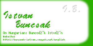 istvan buncsak business card